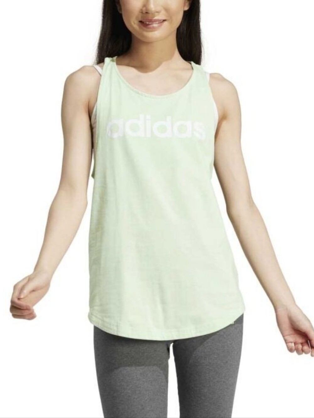 Light Green Adidas ESSENTIALS TANK TOP